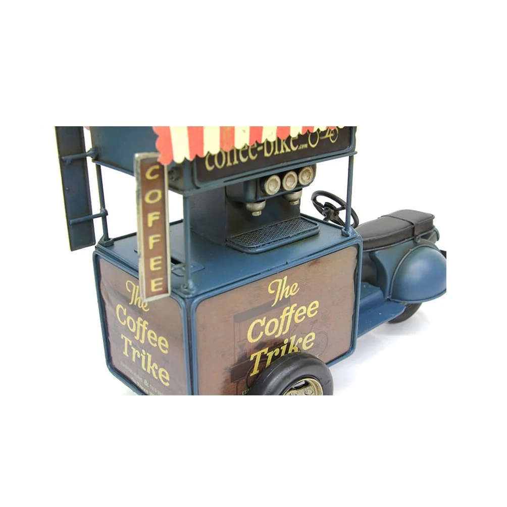 Кофейная тележка винтажная металлическая 27 см декоративная коллекционная