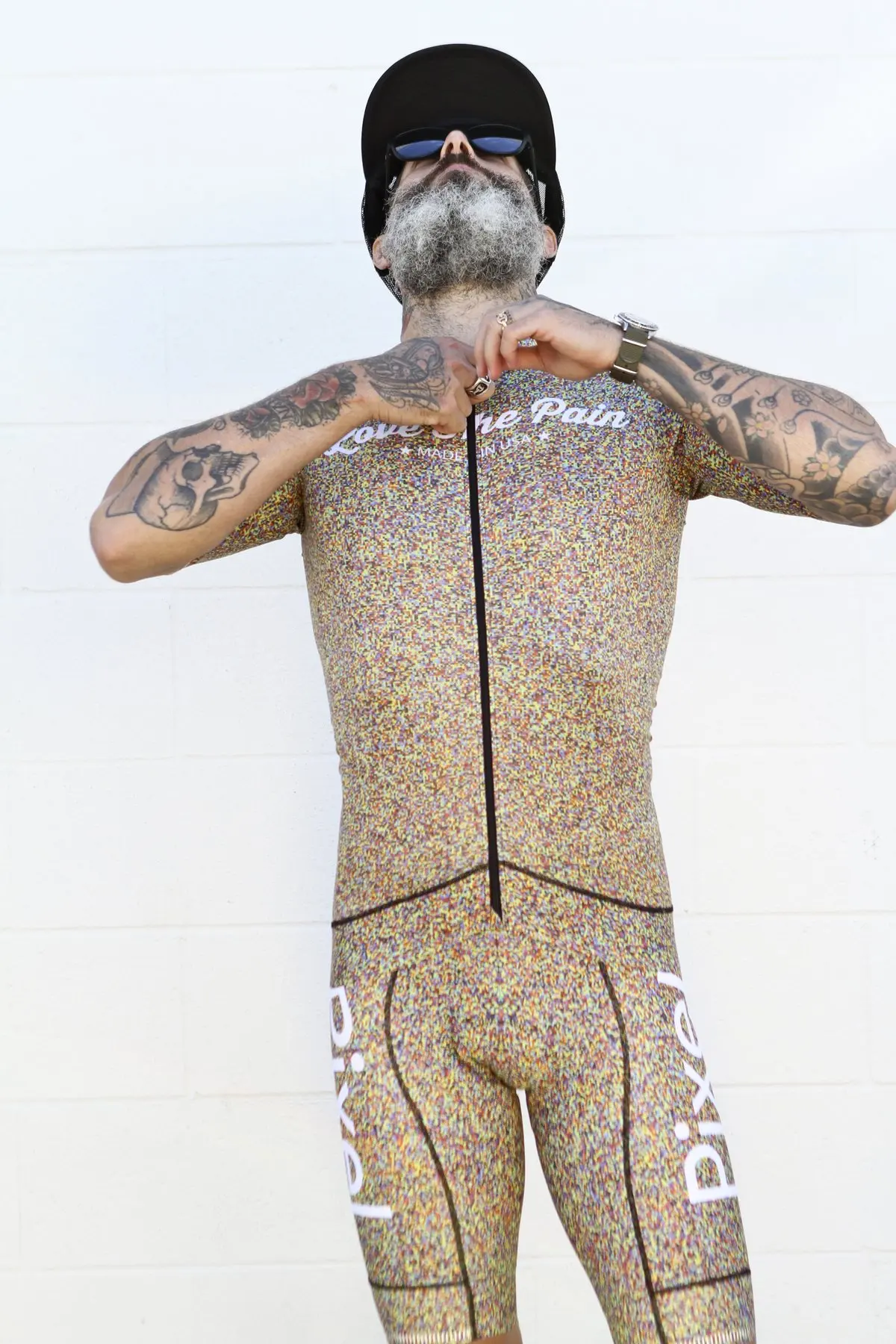 Мужской комплект одежды для велоспорта Love The Pain из Джерси с коротким рукавом