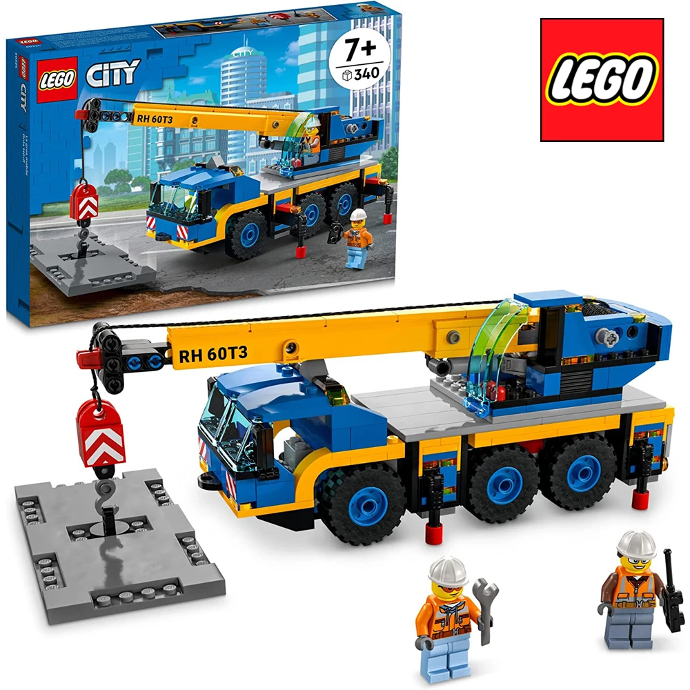 

Оригинальный мобильный кран LEGO City 60324 для детей, новая игрушка для детей, подарок на день рождения на Рождество (340 шт.), игровые наборы