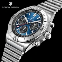 pagani design chronograph luxury quartz watch for men 10 bar waterproof wristwatch men stainless steel japan vk63 clock 2022 new