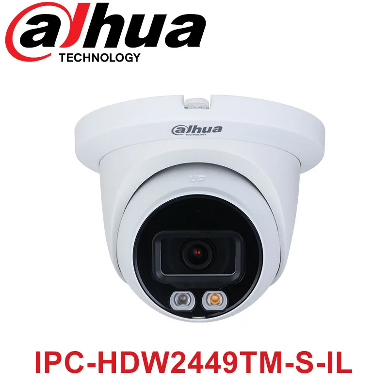 

Dahua IPC-HDW2449TM-S-IL 4MP Smart Dual Illumination Fixed-focal Eyeball WizSense Network Camera 30M IR Built in MIC IP Camera