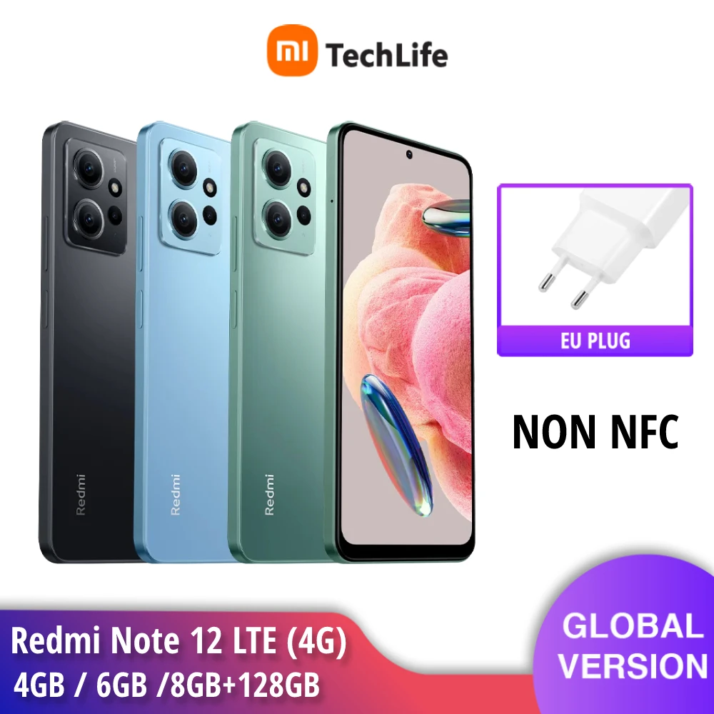 Global Version Xiaomi Redmi Note 12 LTE (NON NFC) -  Snapdragon 685 | 120Hz AMOLED | Dual SIM + microSD | 33W Fast Charging