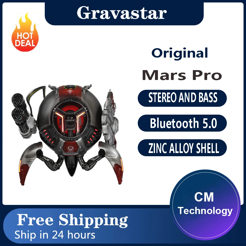 Gravastar Bluetooth Speakers Mars G1Pro Bass Boost 15H Playtime, Stereo Sound Music Box Bluetooth Portable Wireless Party Speake enlarge