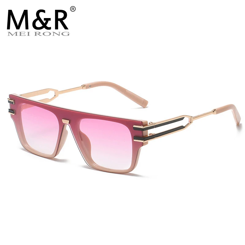 Модные квадратные солнцезащитные очки в металлической оправе для женщин