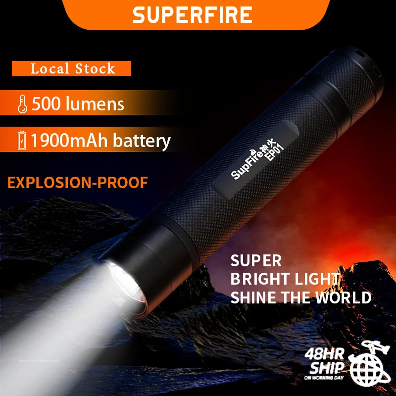 NEW SUPERFIRE EP01 Mini Portable Led Flashlight Ultra Bright Torch Lantern  Adjustable Waterproof Outdoor Camping Fishing Lamp