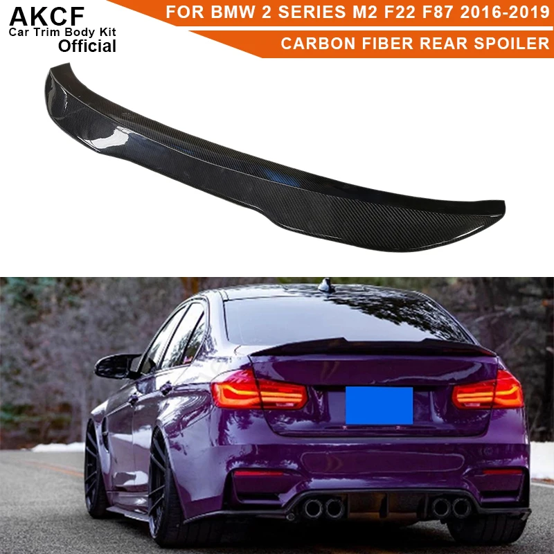 

Carbon Fiber PSM Style Rear Spoiler for BMW 2 Series F22 F87 M2 FRP Rear Trunk Spoiler Lip Guide Wing Lip Rear Wing Body Kit
