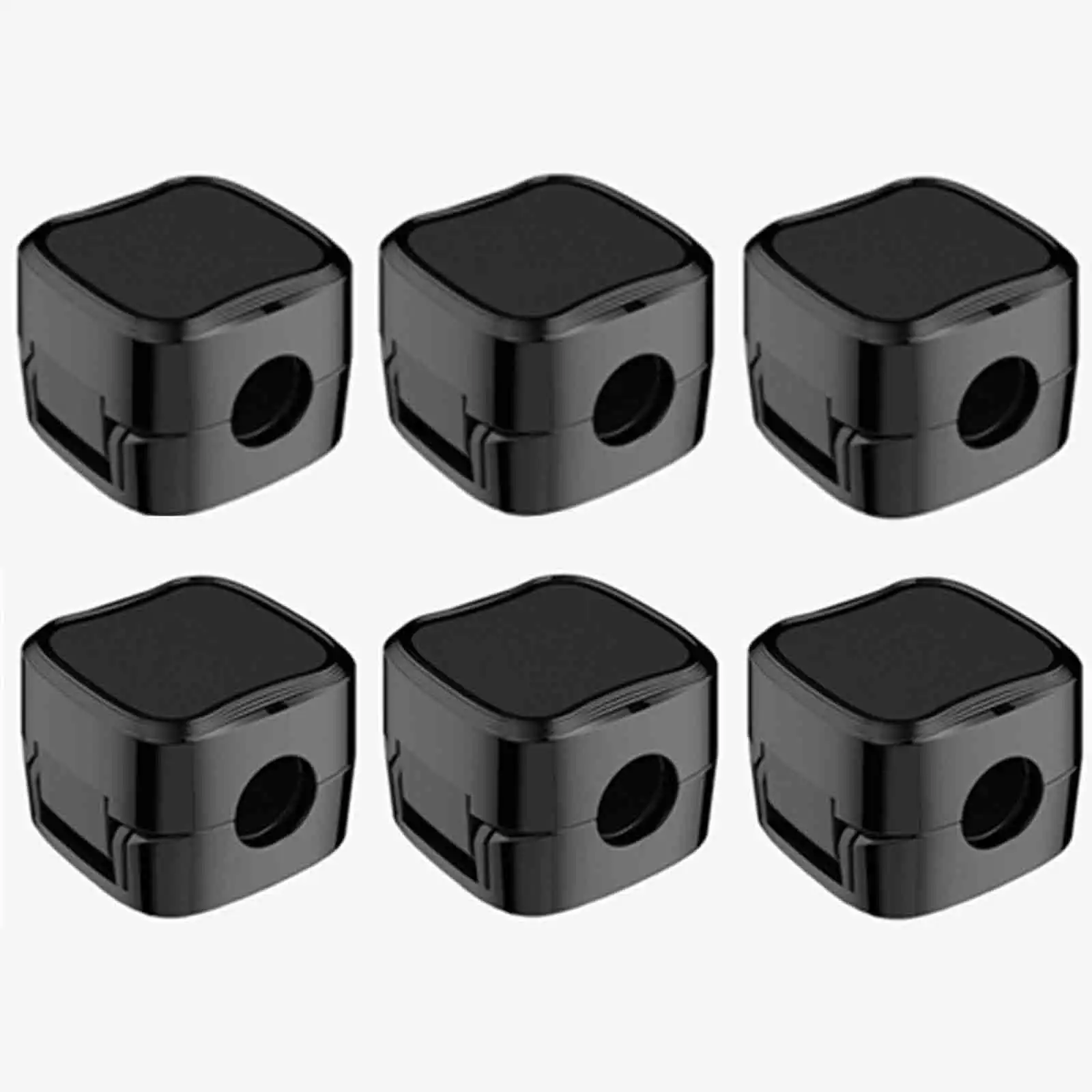 Черные магнитные кабельные зажимы 6ШТ для USB-кабелей и зарядных устройств