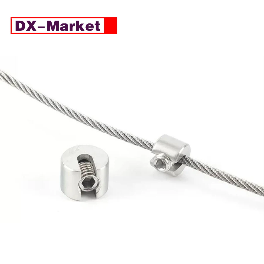 Зажим для фиксации проволочного троса 2 мм, аксессуары для троса из нержавеющей стали 316, J050