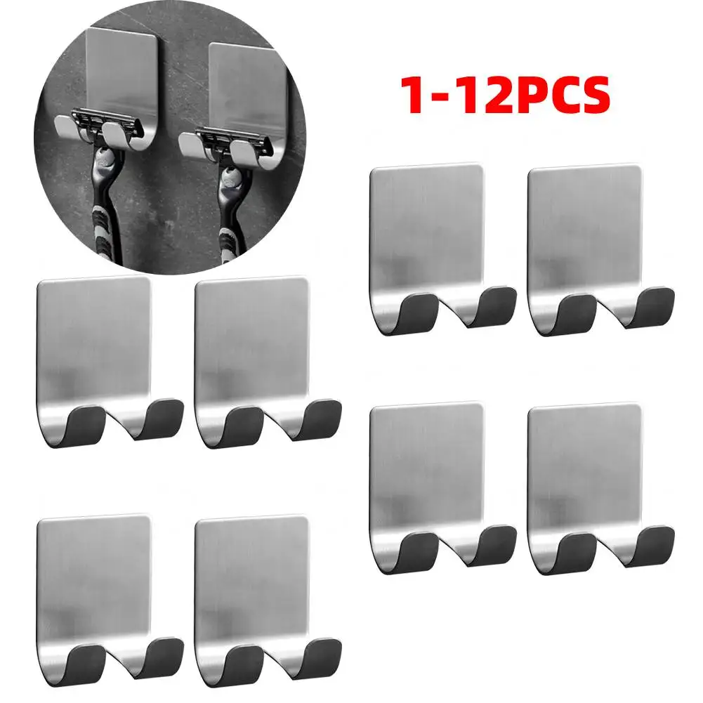 

Stainless Steel Razor Holder Wall Men Shaving Shaver Shelf Storage Hook Shaving Razor Storage Rack Bathroom Organizer Hanger