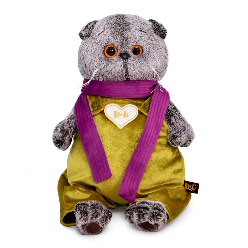 Мягкая игрушка BUDI BASA Кот Басик в бархатном комбинезоне 22 см Ks22-209 - купить по