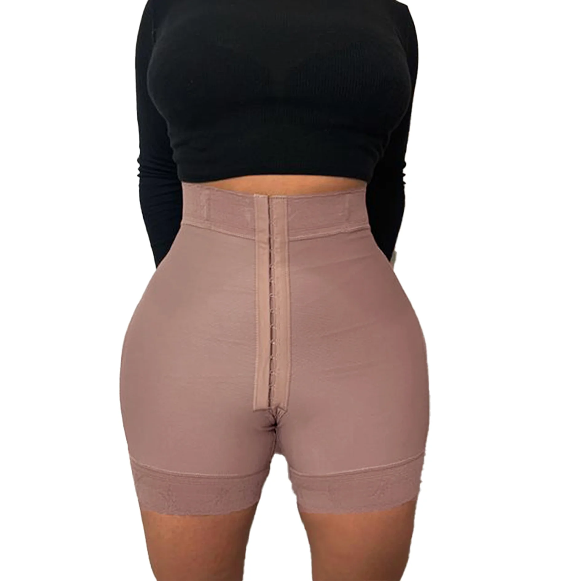 Women'S Flat Belly Butt Lifter Multicolor Three-Breasted Elastic Hip Shorts Shapewear Underwear Women'S Home Wear