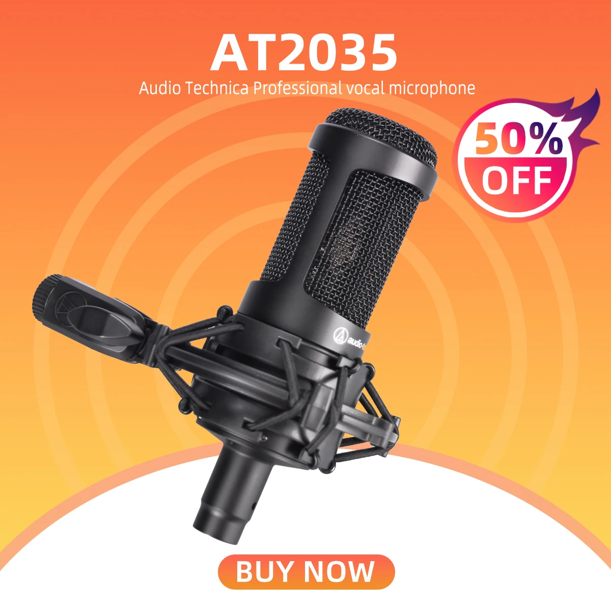 

Audio-Technica AT2035 Cardioid Condenser Microphone, Perfect for Studio, Podcasting & Streaming, XLR Output, Include Shock Mount