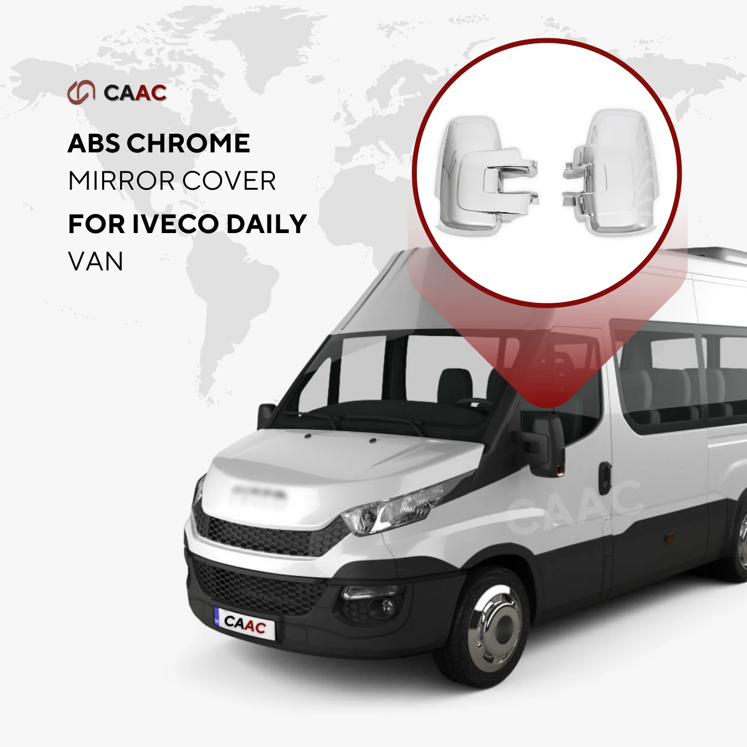 

Чехол для бокового зеркала Iveco Daily VAN 2014-2023 из АБС-пластика, 2 предмета, новый сезон, серебристый цвет, оборудование для микроавтобуса, автомобильный аксессуар, фурнитура, орнамент