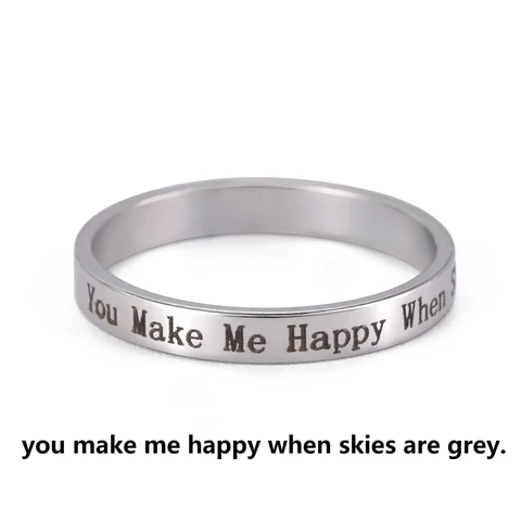 Cooltime Вдохновляющие кольца с позитивными словами для женщин и мужчин, кольца на палец из нержавеющей стали, модные ювелирные изделия, подарок на помолвку дружбы