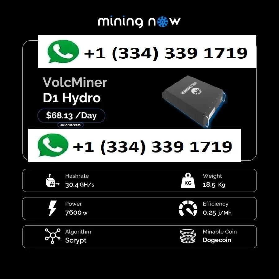 С. ИДЕАЛЬНАЯ ПРЕДЛОЖЕНИЕ КУПИТЬ 2 ПОЛУЧИ 1 Бесплатный Volcminer D1 Hydro 30 4 ГГц/с 7600 Вт Litecoin