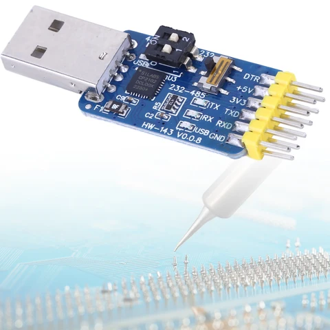 CP2102 6-в-1 USB-UART Адаптер последовательного порта USB Многофункциональный инструмент последовательной отладки USB-TTL/RS485/232 TTL-RS232/485 с 232 по 485