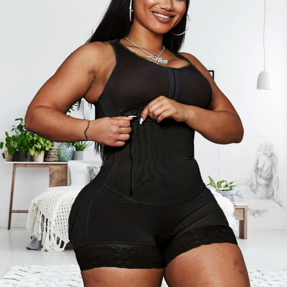 

Women's Bodysuit Bodysuit Shaper Side Zip Lace Trim waist trainer body shaper butt lifter ventre plat