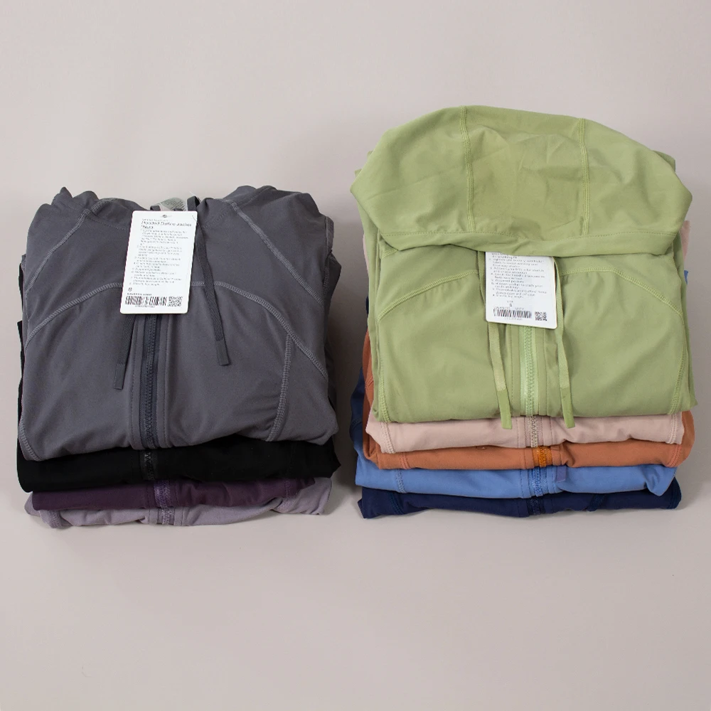 Yoga Hooded Jackets Yoga Coat Quick Dry Thumb Hole Hooded Sweatshirt Fitness Long Sleeve Running Workout Gym Wear for Women