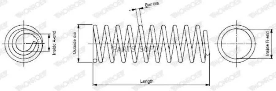 MONROE SP2475 Пружина передняя