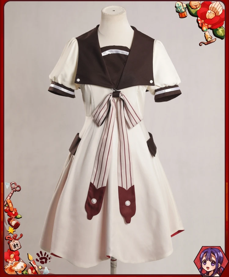 Костюмы для косплея аниме Ханако-кун Униформа платье унитаз Jibaku Shounen Akane Aoi Wig Hanako