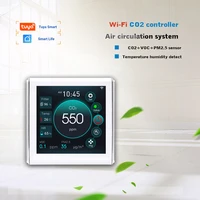 indoor wifi and rs485 air quality monitoring controller built in infrared co2 sensor voc pm2 5 sensor control ac fan0 10v fan