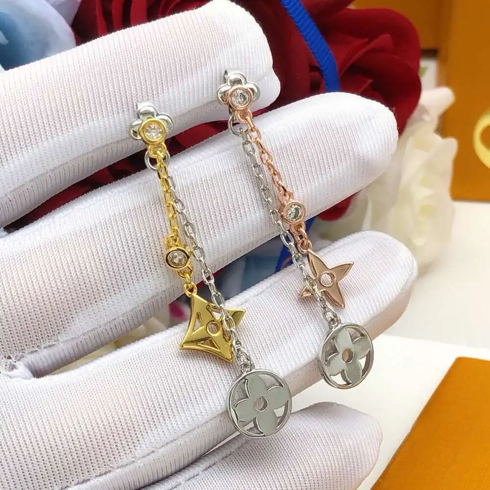 точная копия 1:1 Серьги Модные Массивные Серьга Louis Vuitton С Для Женщин Женская