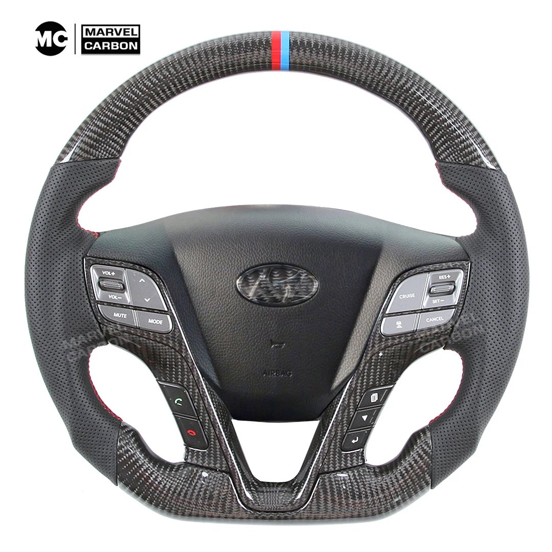 

100% Real Carbon Fiber Steering Wheel Compatible for Hyundai