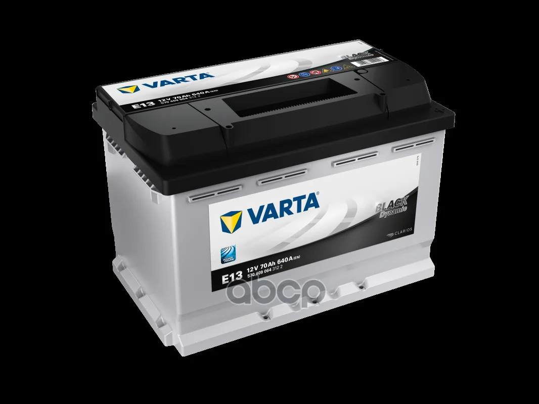 Аккумулятор Varta Black Dynamic 12V 70Ah 640A (R+) 16,29Kg 278X175x190 Мм Varta арт. 570409064
