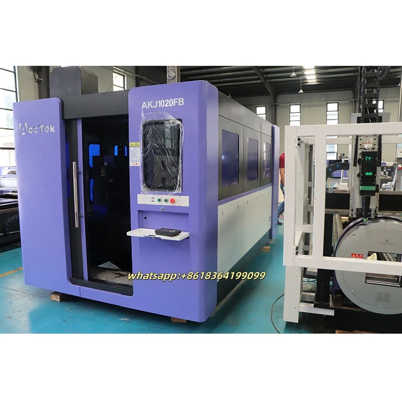 Волоконный резак станок для лазерной резки стали с ЧПУ полностью закрытые