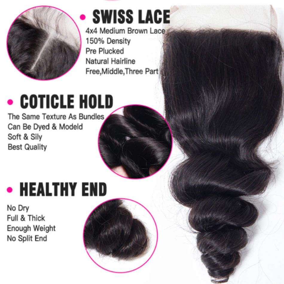 Свободные волнистые пучки с застежкой перуанские волосы 12 А 3 пряди 13*4