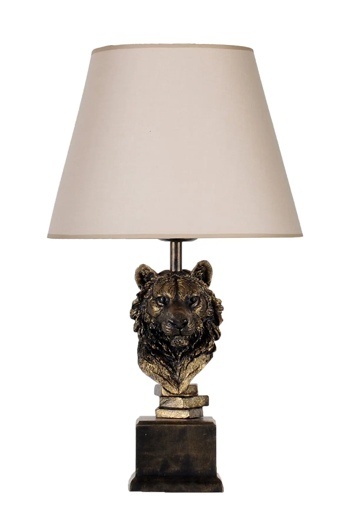 

Lion Lampshade Tumbled Decorative Table Lamp Beige Black Night Lamp Modern Lighting Abat-jour, lampe de table אהיל, מנורת שולחן