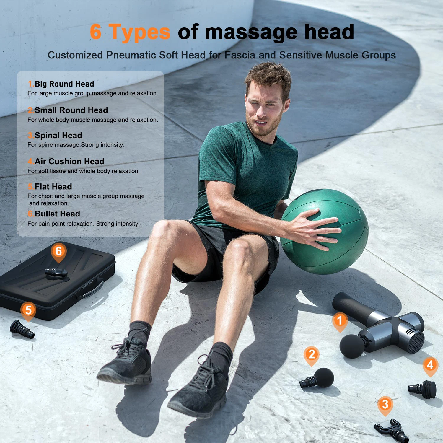 BOOSTER Pro 3 Deep Tissue Massage Gun Muscle Stimulator Body Massager Fascial Gun Relax Therapy Low Noise for Fintness Shaping