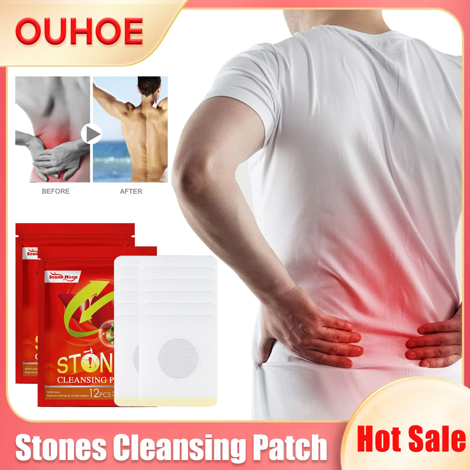 

Stones Cleansing Patch Pain Relief Anti Inflammatory Promoting Metabolism Detoxifying Improve Urinary System Kidney Care Sticker