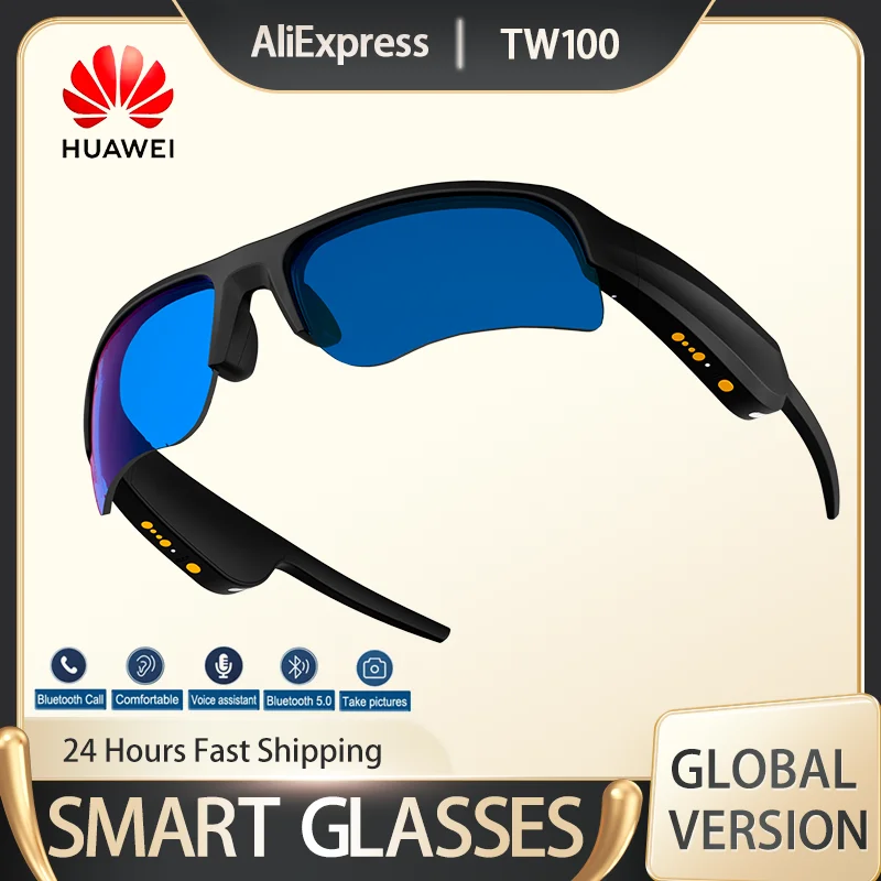 

Huawei Smart Sunglasses TW100 Key Control Sports OutsideLady Men Woman BT Audio Call Music Anti-UV Glasses Optical Smart Eyewear