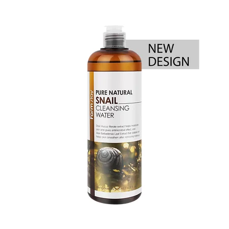 FarmStay Вода очищающая с экстрактом муцина улитки - Pure natural snail cleansing water 500мл купить по