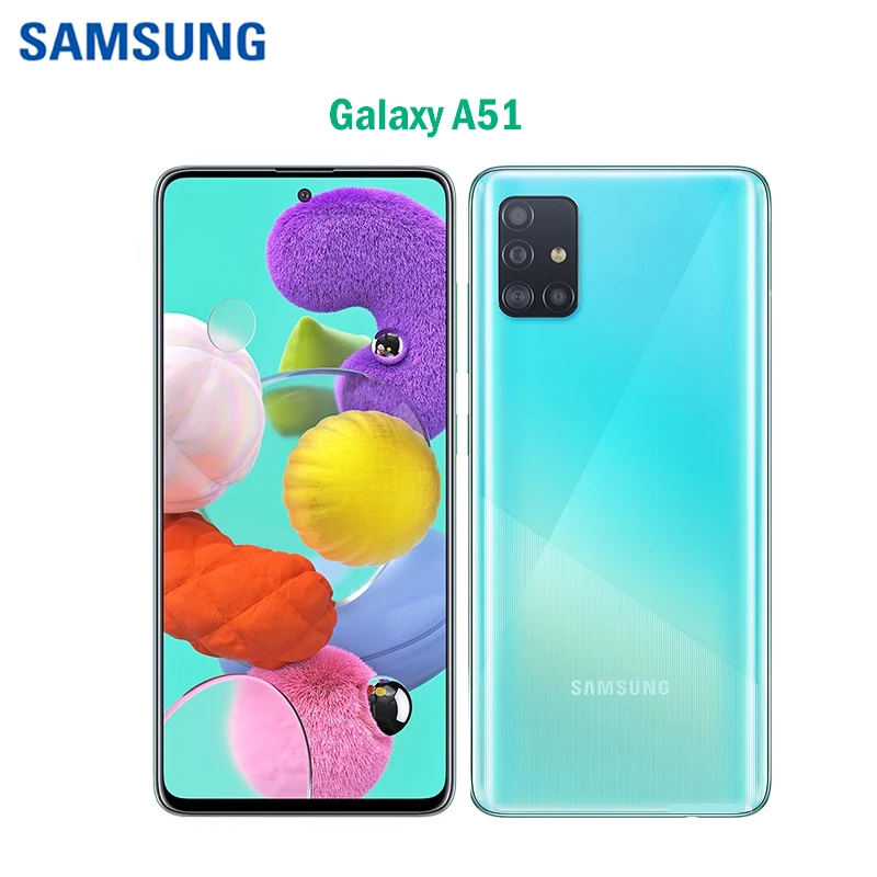 Samsung-teléfono inteligente Galaxy A51 A515U, móvil renovado de 6,5 pulgadas, 4GB de RAM, 128GB de ROM, cámara de 48 MP, GSM, WCDMA, LTE, ocho núcleos, Android