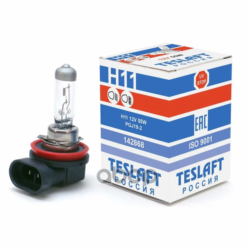 Лампа 12V H11 55W Pgj19-2 1 Шт. Картон Teslaft арт. 142868