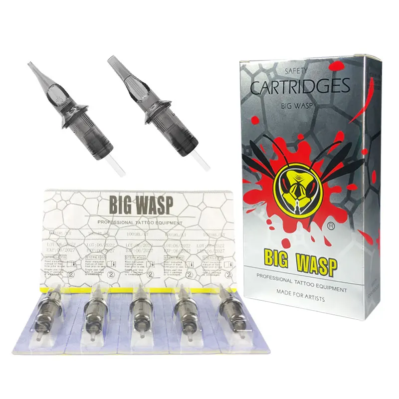 

BIGWASP Tattoo Cartridge Needles RL Round Liner 20pcs/Box For Machine Gun Pen For Lining &Shading Tattoo Supply