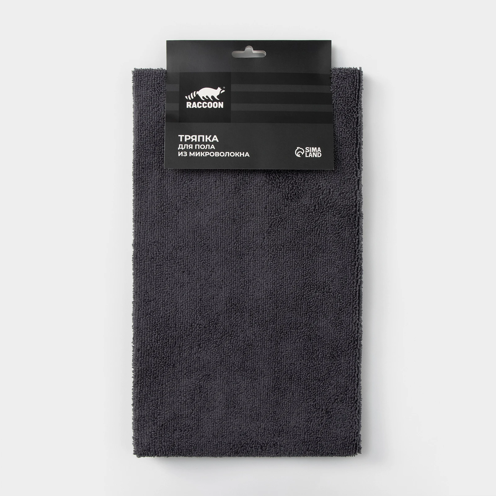 Тряпка для пола Raccoon 220 г/м 60x80 см микрофибра ультразвуковая обработка края 2 шт