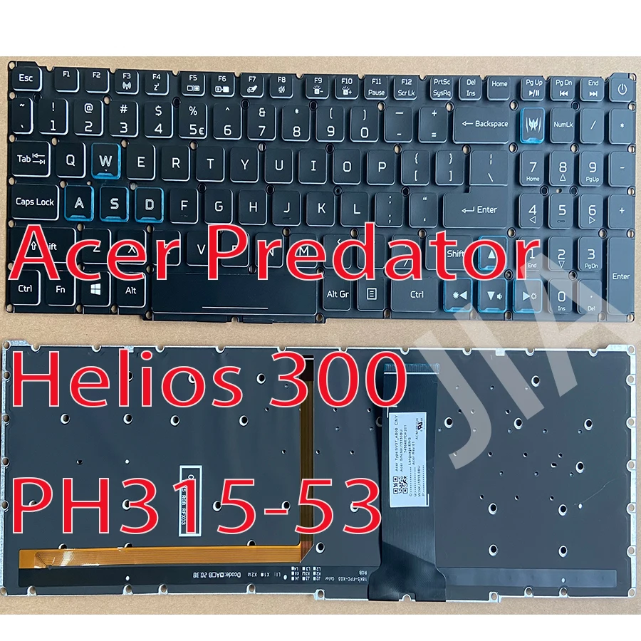 

keyboard For Acer Predator Helios 300 PH315-53 PH315-54 PH317-54 N20C3 laptop