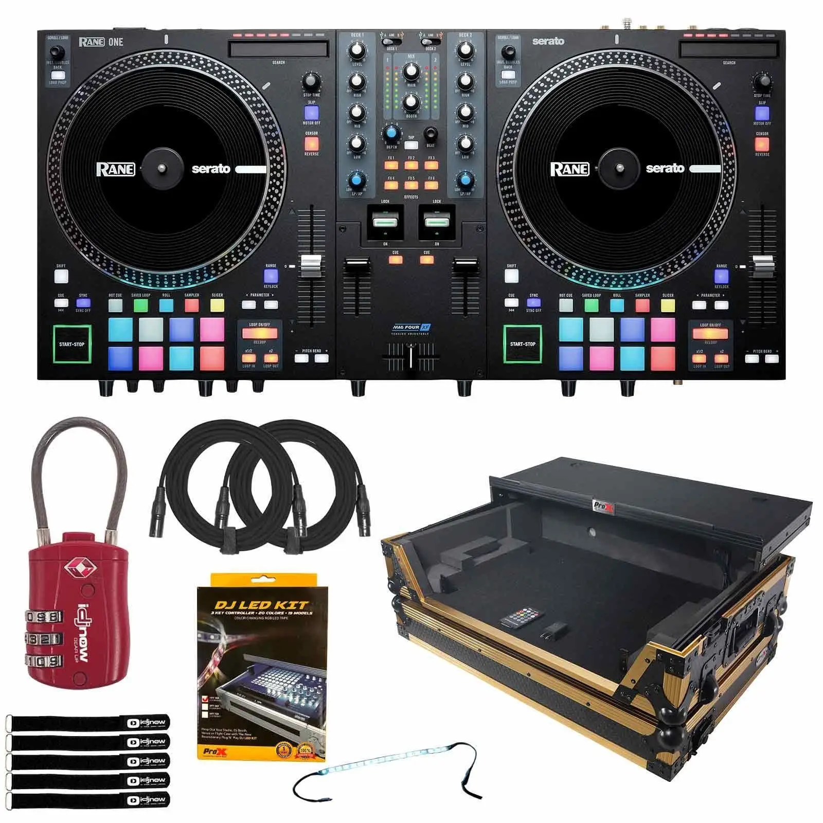 

(Новинка) Rane ONE 2-канальный 7-дюймовый проигрыватель для диджея, контроллер Gold Laptop Flight Ca