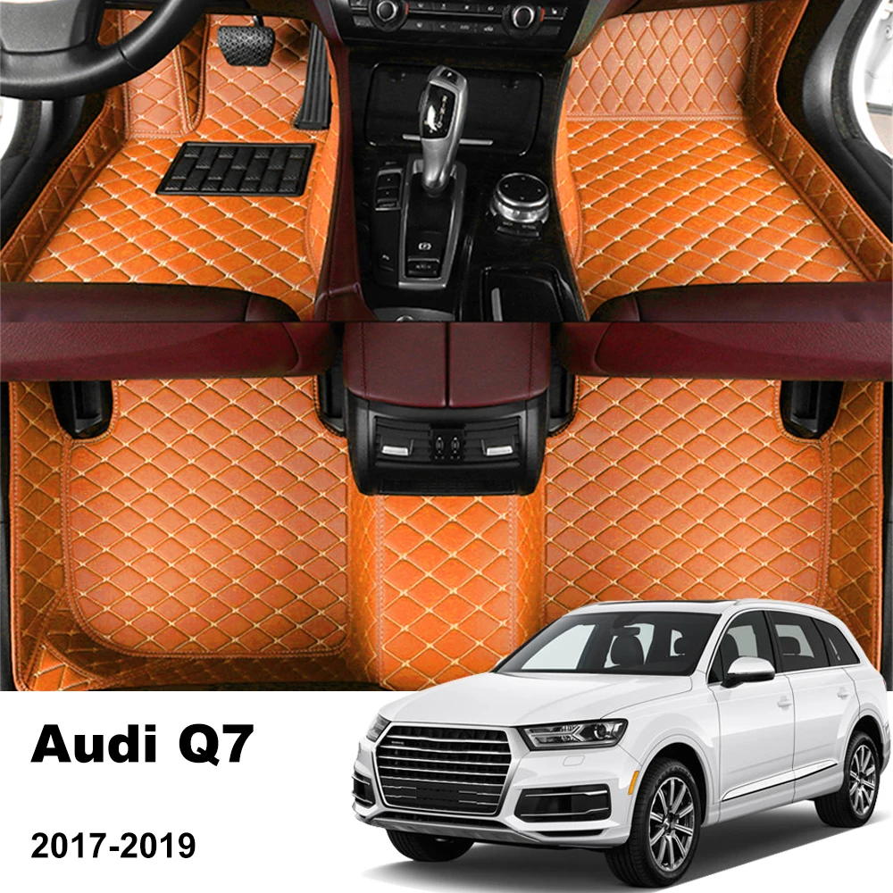 

Автомобильные коврики на заказ для Audi A7 2012-2018, кожаные водонепроницаемые аксессуары, накладка на ногу, автомобильные коврики, напольные вкл...