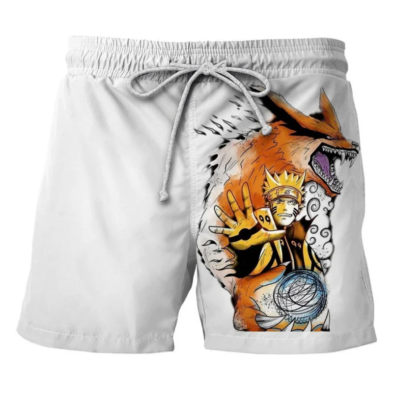 

2022 New Anime Naruto Beach Pants Summer Trend Printing Casual Men's Loose Breathable Outer Pants