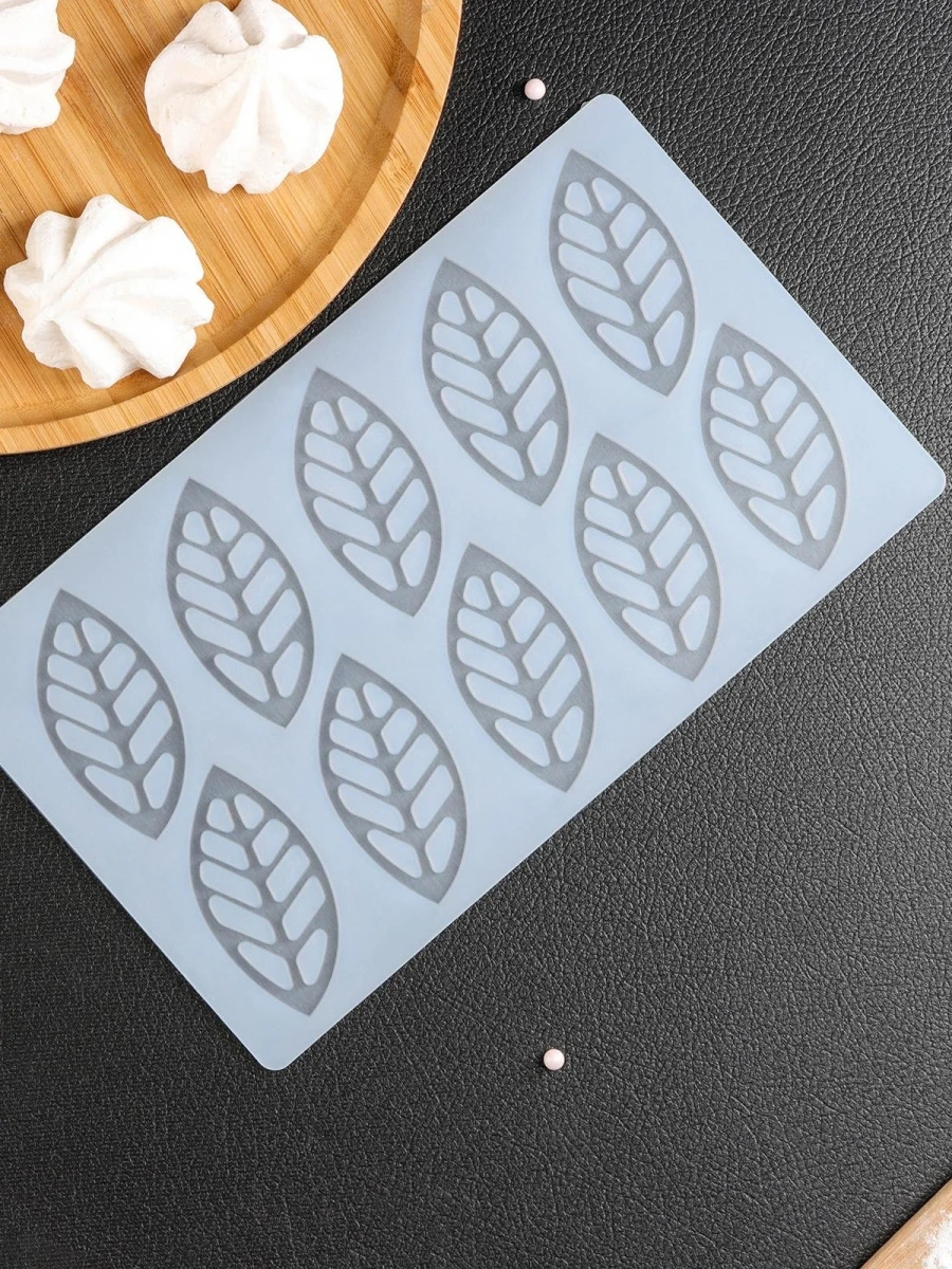 Коврик для айсинга Листья вишни, 10 ячеек, 23 х 13 см