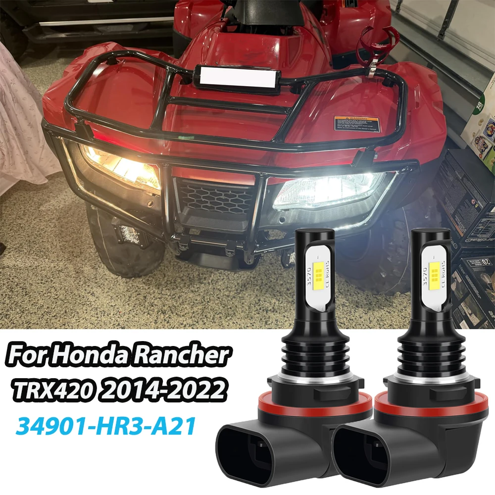 Фото 2 шт. 34901-HR3-A21 светодиодные лампы противотуманных фар для Honda Rancher TRX420 2014 2015 2016 2017 2018 2019 2020 2021 2022 №1