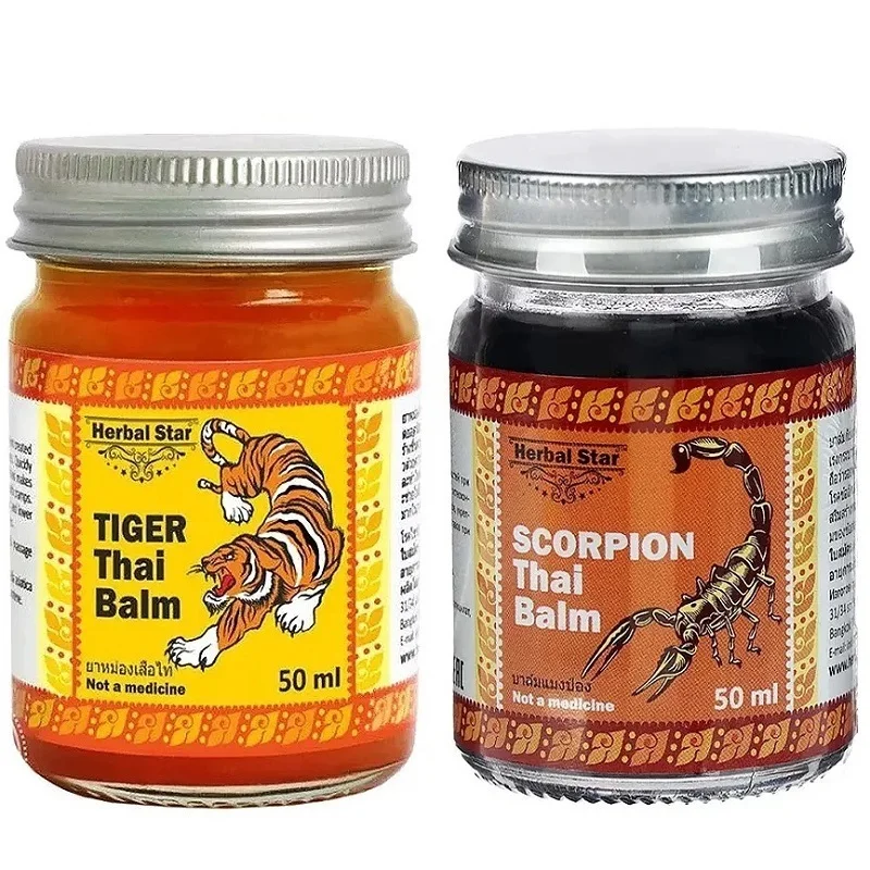 Тайские бальзамы. Herbal Star Tiger Thai Balm + Scorpion (2 шт. х 50 мл.). | Красота и здоровье