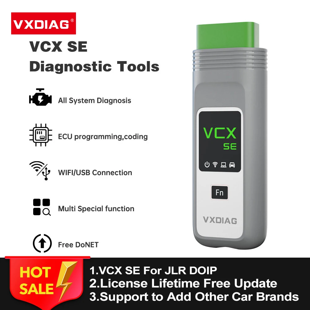 VXDIAG VCX SE for JLR SDD DOIP OBD2 Car Diagnostic Scanner Pathfinder SDDV160 ECU Coding Key Programming Tool Free Online Update