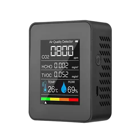 5 в 1 монитор качества воздуха детектор CO2 в помещении формальдегид HCHO TVOC тестер ЖК-тестер температуры и влажности