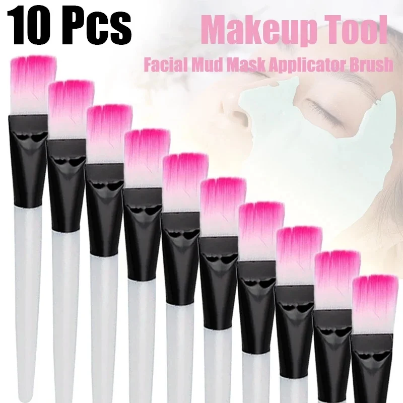 

10pc Facial Mask Brush Makeup Brushes Eyes Face Skin Care Masks Applicator Cosmetics Mask Brush Tools Clear Handle