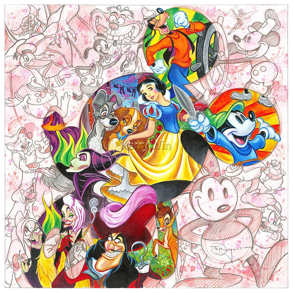 

5D Diamond Painting Disney Character Mickey Cartoon Mosaic Set Children's Art Hobby Full Square Round Embroidery Home Wall Decor